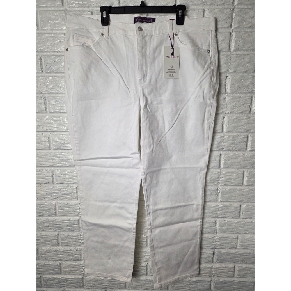 Gloria Vanderbilt White Denim Women's size 20W Average Jeans Stretch Amanda NWT